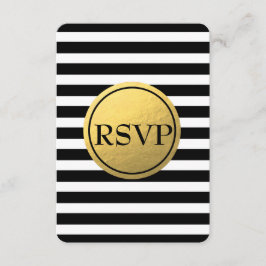 RSVP-Karte für Schwarz/Weiß-Streifen RSVP Karte