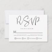 RSVP-Karte für Schwarz-weiße Hochzeiten RSVP Karte (Vorderseite)