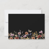 RSVP-Karte für Schwarze Wildblume RSVP Karte (Rückseite)