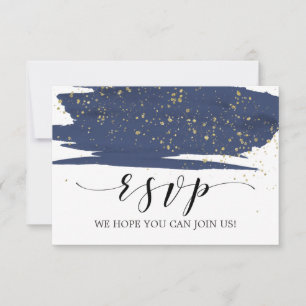 RSVP-Karte für Segel- und Goldlieder RSVP Karte