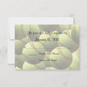 RSVP-Karte für Softball Sporty Wedding RSVP Karte (Rückseite)