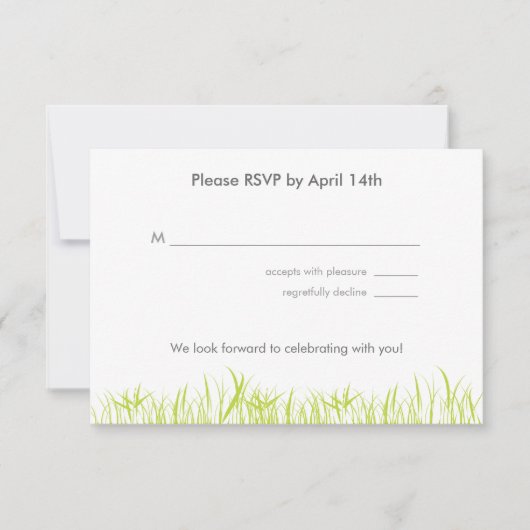 RSVP-Karte für Sommergras RSVP Karte (Vorderseite)