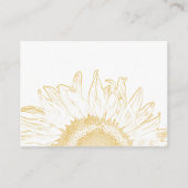 RSVP-Karte für Sonnenblumen Begleitkarte (Rückseite)