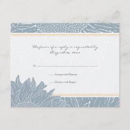 RSVP-Karte für Sonnenblumen: Orange RSVP Karte