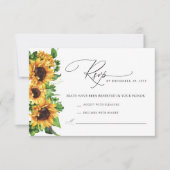 RSVP-Karte für Sonnenblumen RSVP Karte (Vorderseite)