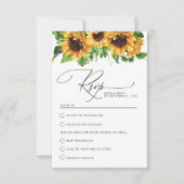 RSVP-Karte für Sonnenblumen RSVP Karte (Vorderseite)