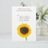 RSVP-Karte für Sonnenblumen RSVP Karte (Stehend Vorderseite)