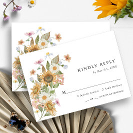 RSVP-Karte für Sonnenblumen RSVP Karte