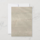 RSVP-Karte für Sonnenblumen und Holz RSVP Karte (Rückseite)