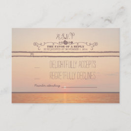 RSVP-Karte für Sonnenuntergang RSVP Karte