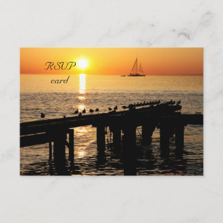 RSVP-Karte für Sonnenuntergänge im Meer RSVP Karte