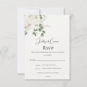 RSVP-Karte für Spanisch Hochzeit mit weißer Blüte RSVP Karte (Vorderseite)