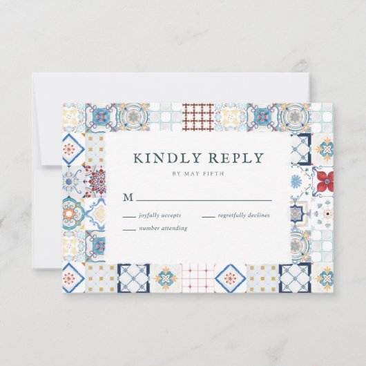RSVP-Karte für Spanische Hochzeit RSVP Karte (Vorderseite)