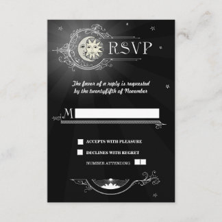RSVP-Karte für Sun- und Moon-Hochzeiten RSVP Karte