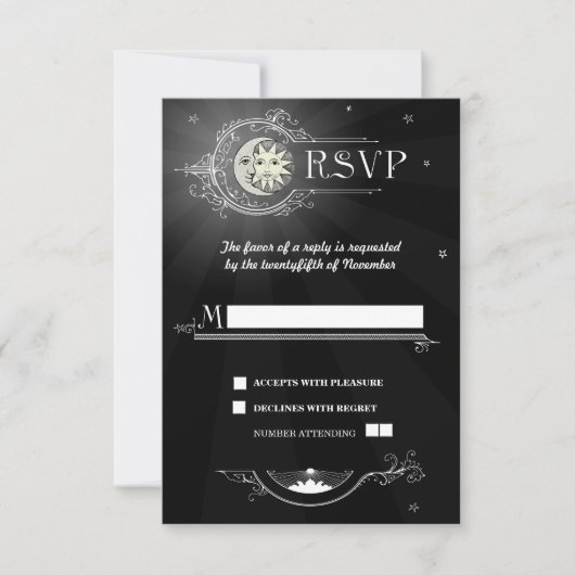 RSVP-Karte für Sun- und Moon-Hochzeiten RSVP Karte (Vorderseite)