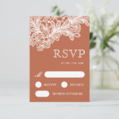 RSVP-Karte für Terracotta Wedding RSVP Karte (Stehend Vorderseite)