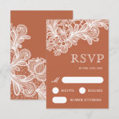 RSVP-Karte für Terracotta Wedding RSVP Karte (Vorne/Hinten)