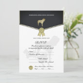 RSVP-Karte für Tiere (Stehend Vorderseite)