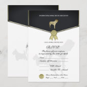 RSVP-Karte für Tiere (Vorne/Hinten)