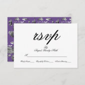 RSVP-Karte für Toile & Kalligrafie RSVP Karte (Vorne/Hinten)