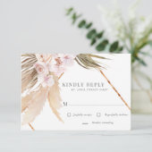 RSVP-Karte für tropische Böhmische Blüte RSVP Karte (Stehend Vorderseite)