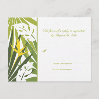 RSVP-Karte für tropische Hochzeiten RSVP Karte