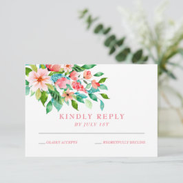 RSVP-Karte für tropische Hochzeiten RSVP Karte