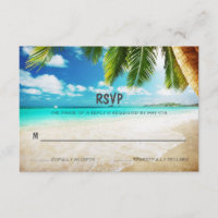 RSVP-Karte für tropische Island Beach