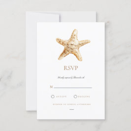 RSVP-Karte für tropische Muschel am Strand RSVP Karte