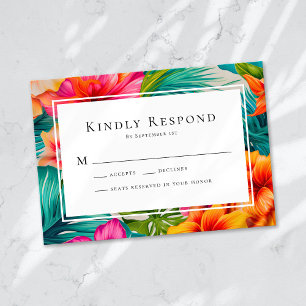 RSVP-Karte für tropischen Hibiskus RSVP Karte