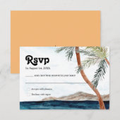 RSVP-Karte für tropischen Strand RSVP Karte (Vorne/Hinten)