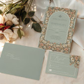 RSVP-Karte für verzierte Blumenhochzeit RSVP Karte