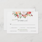RSVP-Karte für Vintag-Gartenblumenhochzeiten Einladung (Vorne/Hinten)
