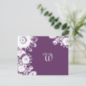 RSVP-Karte für Vintage Blume Einladung (Stehend Vorderseite)