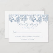 RSVP-Karte für Vintage Blumenhochzeit RSVP Karte (Vorne/Hinten)