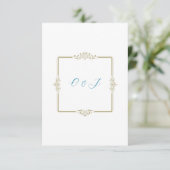 RSVP-Karte für Vintage Charm-Hochzeit (Stehend Vorderseite)