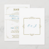 RSVP-Karte für Vintage Charm-Hochzeit (Vorne/Hinten)