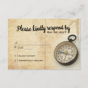 RSVP-Karte für Vintage Erlebnisreisen RSVP Karte
