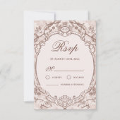 RSVP-Karte für Vintage Frame-Hochzeiten RSVP Karte (Vorderseite)