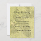 RSVP-Karte für Vintage Pfauenhochzeit RSVP Karte (Rückseite)