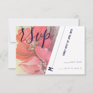 RSVP-Karte für Vintage Rose RSVP Karte