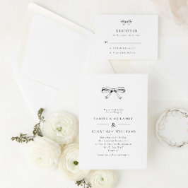 RSVP-Karte für Vintage Schwarze Hochzeit RSVP Karte