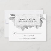 RSVP-Karte für Vintage Schwarzweißflecken RSVP Karte (Vorderseite)