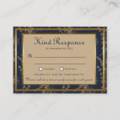 RSVP-Karte für Vintagen Winterurlaub Begleitkarte (Vorderseite)