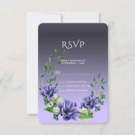 RSVP-Karte für violette Wasserfarben RSVP Karte
