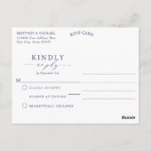 RSVP-Karte für Wasserfarben im Nautischen Anker Postkarte (Rückseite)