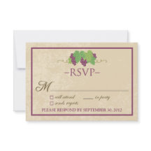 RSVP-Karte für Weinberge (Perchment Design)