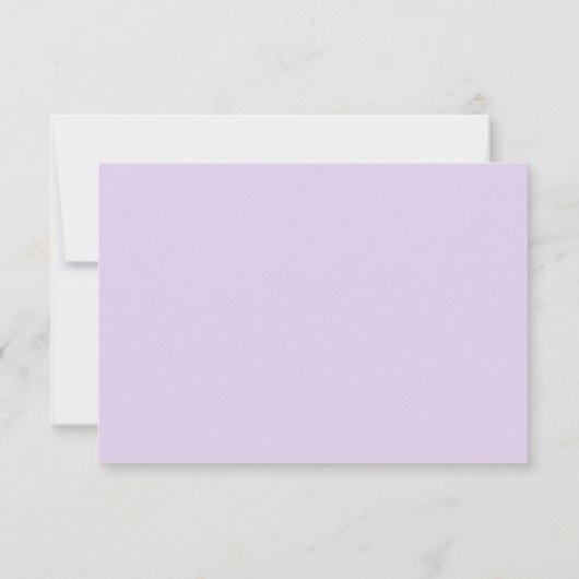 RSVP-Karte für weiße Spitzen und Lilac Wedding RSVP Karte (Rückseite)