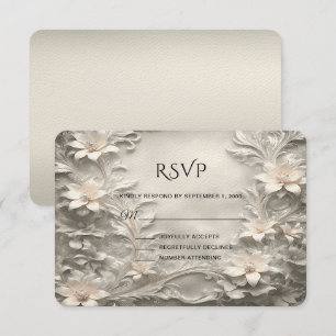 RSVP-Karte für weißes Flor RSVP Karte