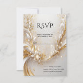 RSVP-Karte für weißes Gold RSVP Karte (Vorderseite)